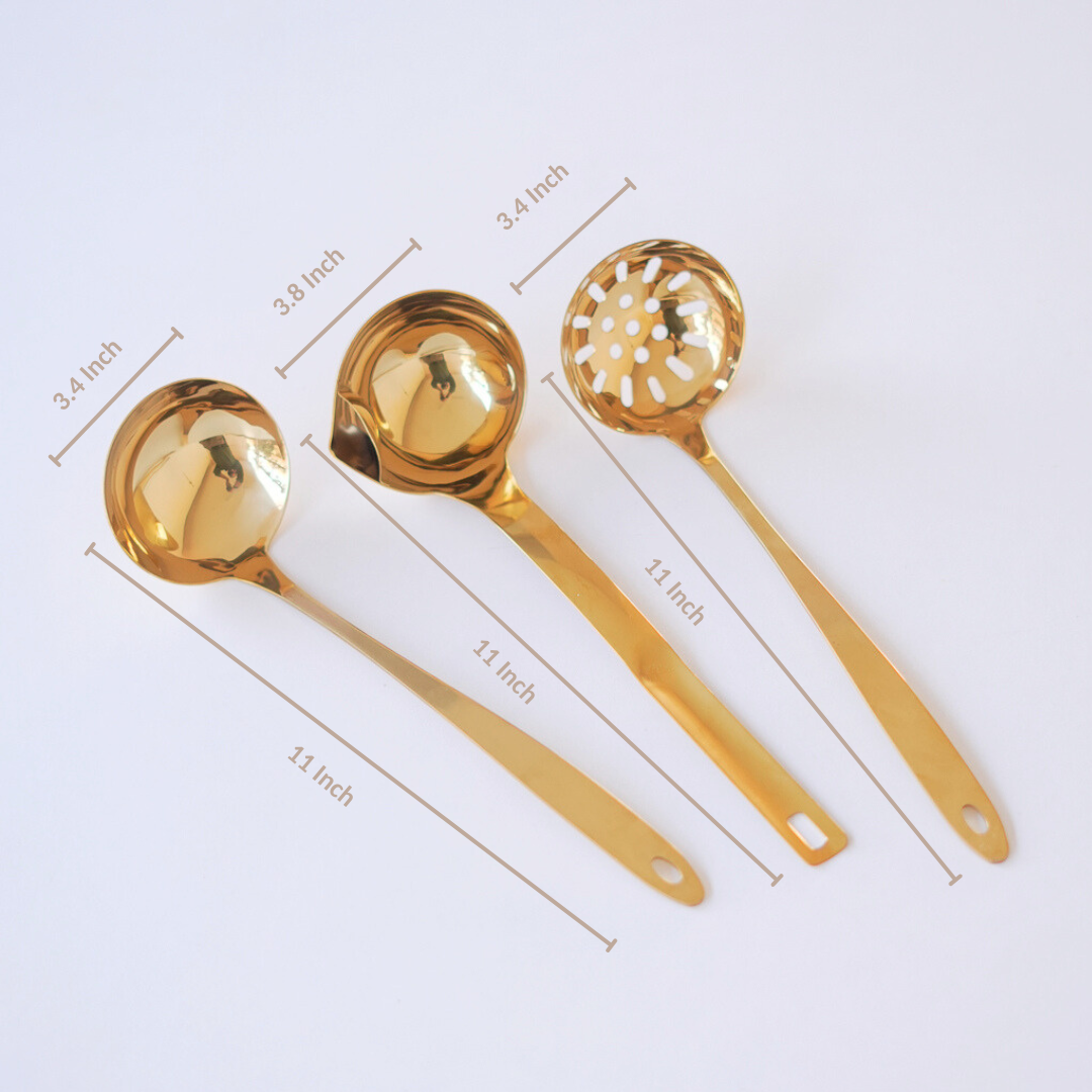 soup ladle with oil filter