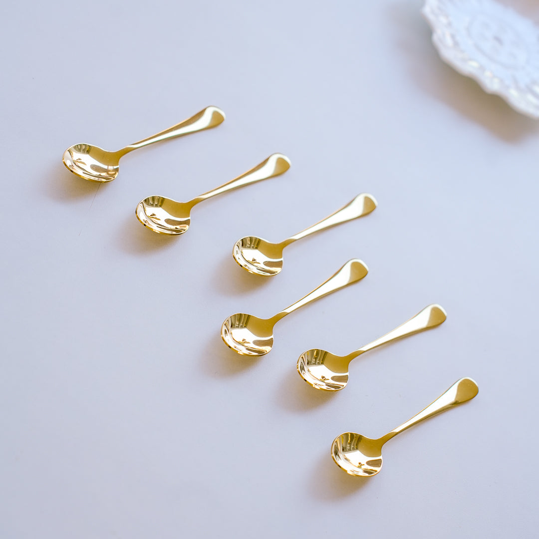 Dinner Spoons  – Set of 6 / 12 | Silver & Gold | 304 Stainless Steel