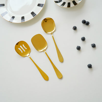 Set of 3 Serving Spoons for dry items | Luxury | Stainless Steel