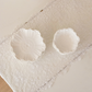 Luxury porcelein dessert plate and bowl on white runner 