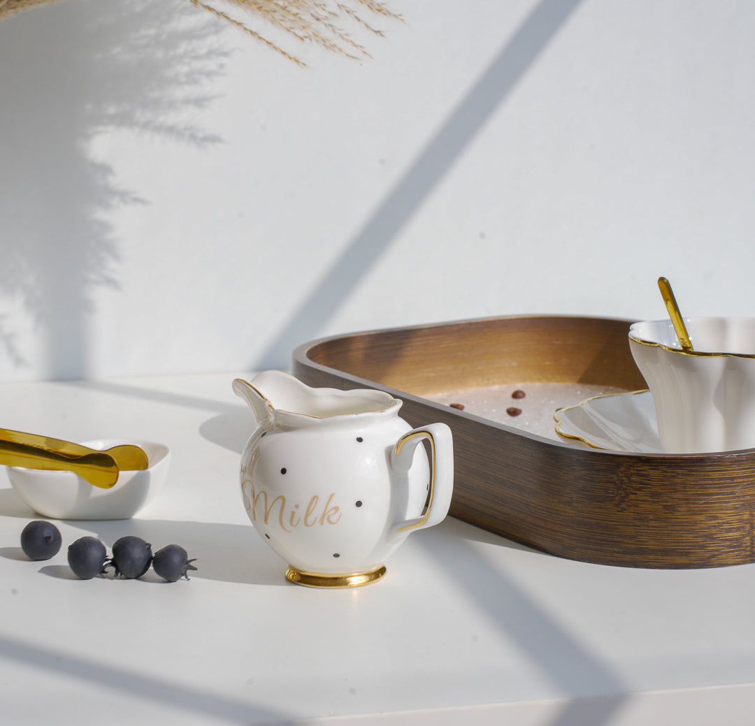 100ml white porcelain creamer jug for tea and coffee service