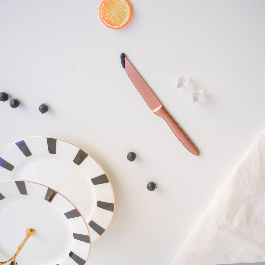 rose gold kitchen knife