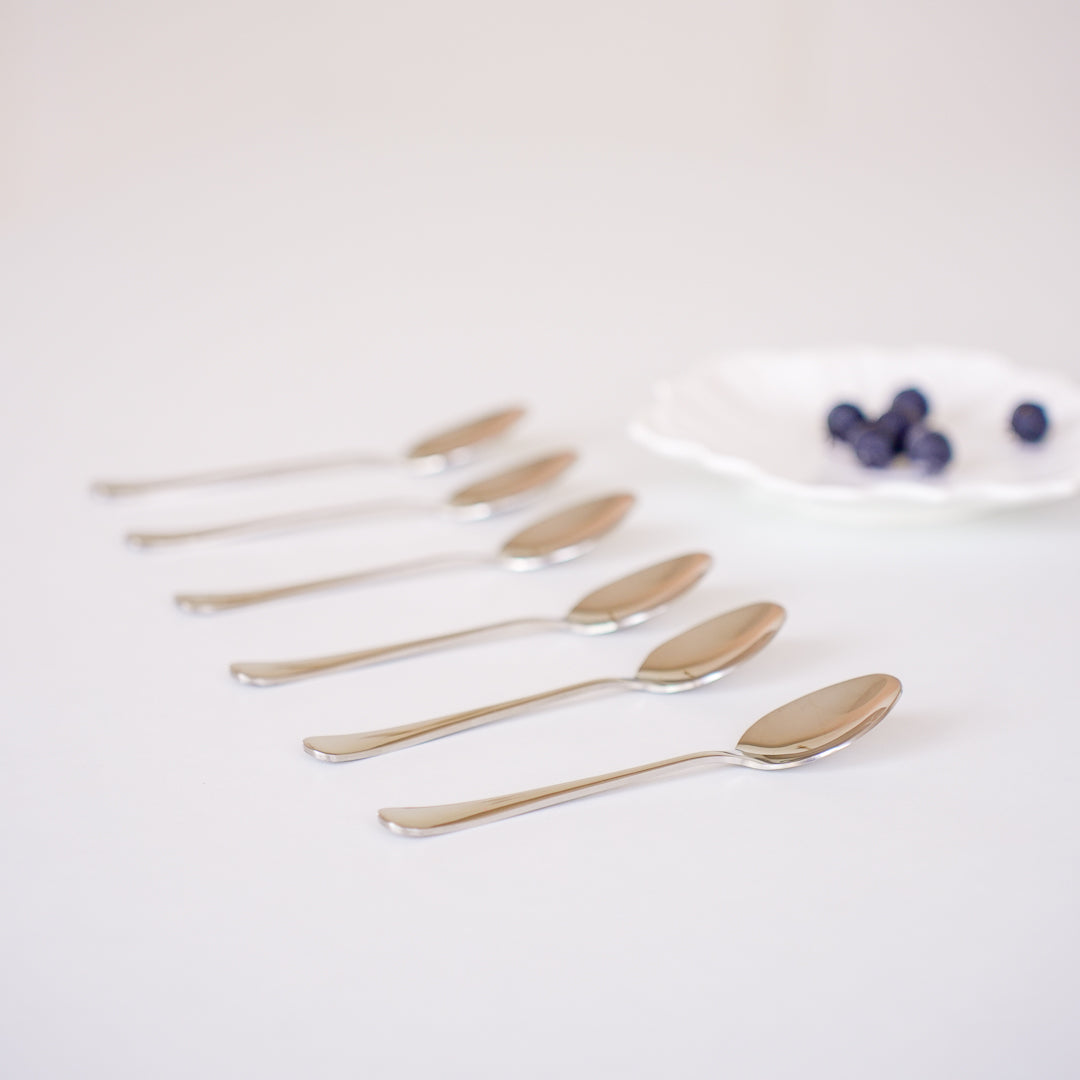 Dinner Spoons  – Set of 6 / 12 | Silver & Gold | 304 Stainless Steel