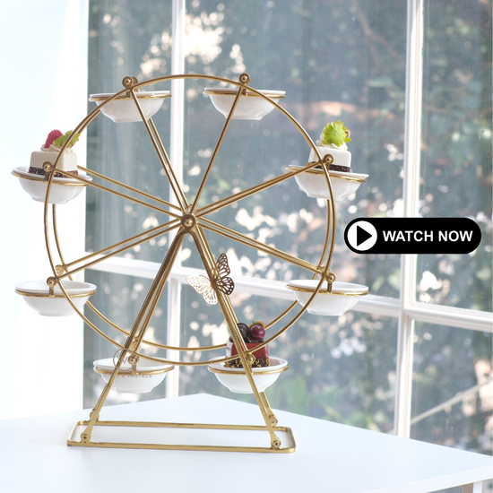 Ferris Wheel which rotates with desert in the bowls