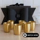 Gold Glasses set of 6 with luxury gift box