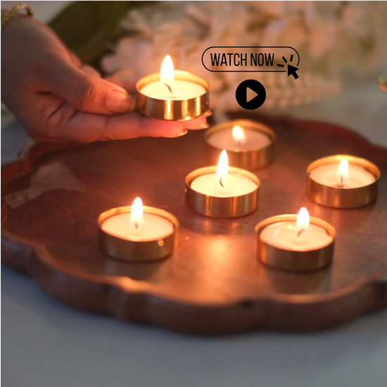 Set of 6 luxury gold candle holders