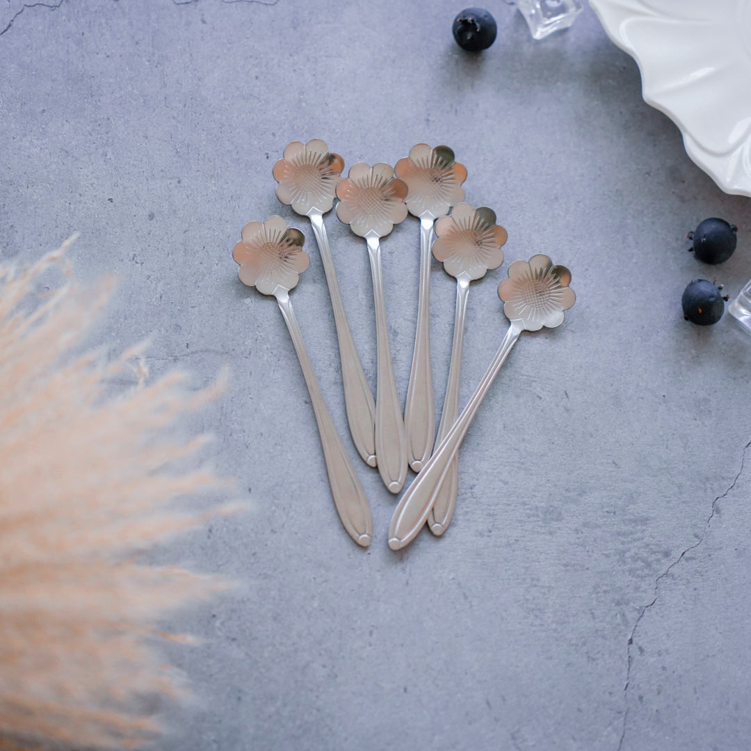 floral spoon set