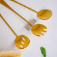 Elegant Gold PVD Salad Mixing Spoons – Large Size Serveware