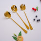Premium Gold Salad Spoons Gift Set for Weddings and Home Dining