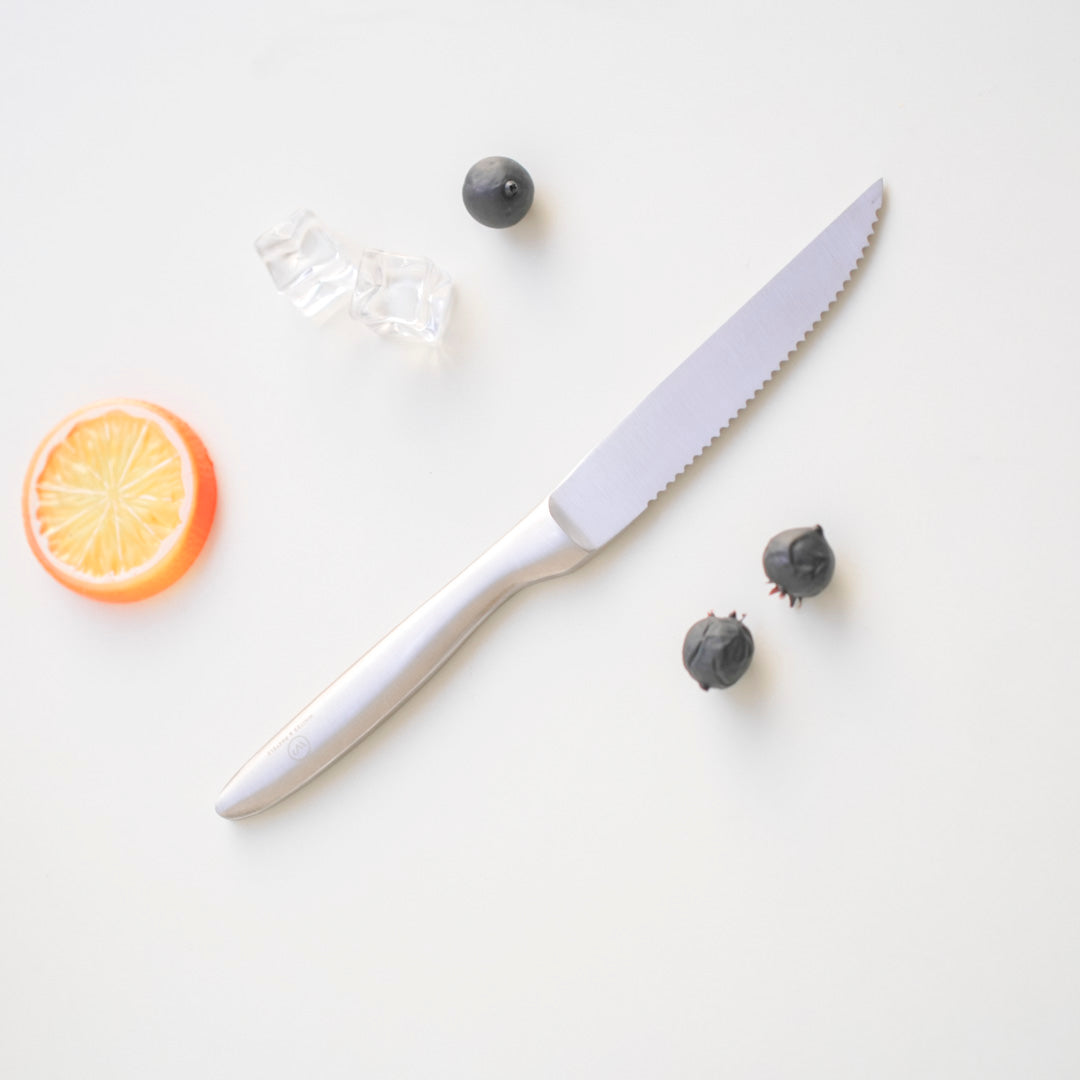 Gold finish stainless steel knife for modern kitchens