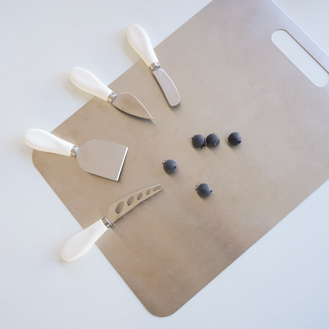 White Cheese Knife Set of 4 | Stainless Steel