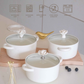 Contemporary ceramic serving bowl ideal for serving warm meals
