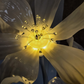 Decorative white lily floor lamp for luxury home interiors.