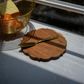 Wooden charcuterie board with butter knife