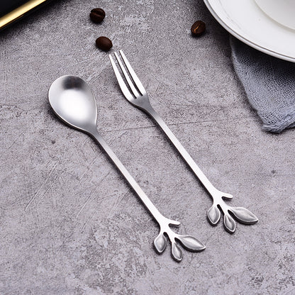 Dessert Spoon & Fork - Silver