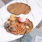 Wooden Tray for Serving - Lotus shape