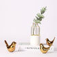 Electroplated Golden Birds - Ceramic