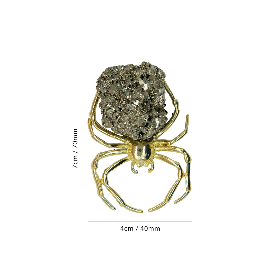Decor Ornament - Pyrite Spider