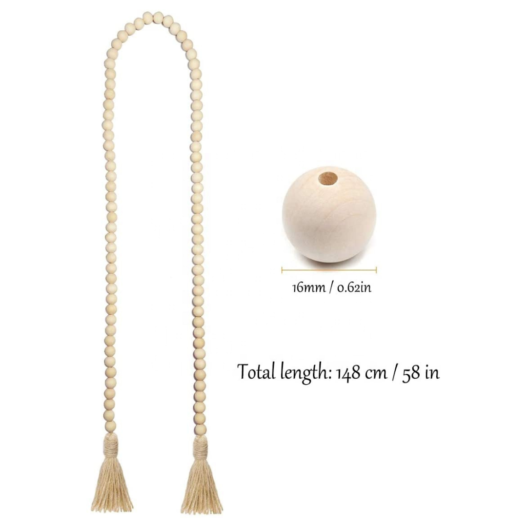 Wooden Beads Garland with tassels