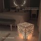 White Carved Wooden Side Table