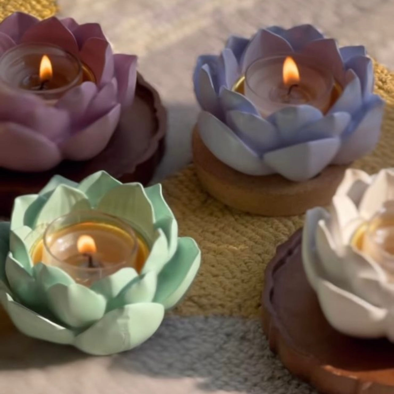 Lotus Tea Light Candle Holder