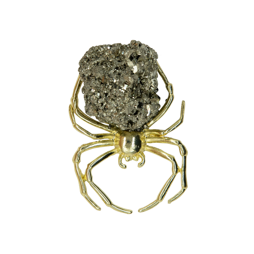 Decor Ornament - Pyrite Spider