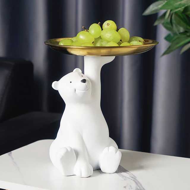 Bear Sitting Sculpture and Vanity Tray