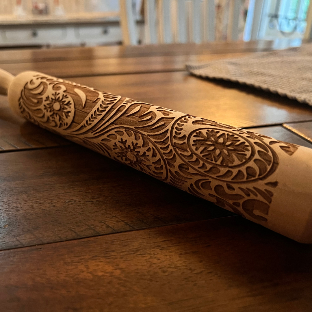 Engraved Rolling Pin - Baking Tool