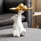 Bear Sitting Sculpture and Vanity Tray