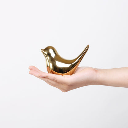Electroplated Golden Birds - Ceramic