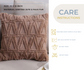 Wool & Fur Cushion Cover - Brown - 18x18 inch