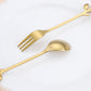 Set of 6 Leaf Dessert Tea & Cofee Spoon | Gold | Small
