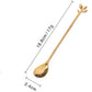 Gold Spoon Stirrer - Golden Leaf design