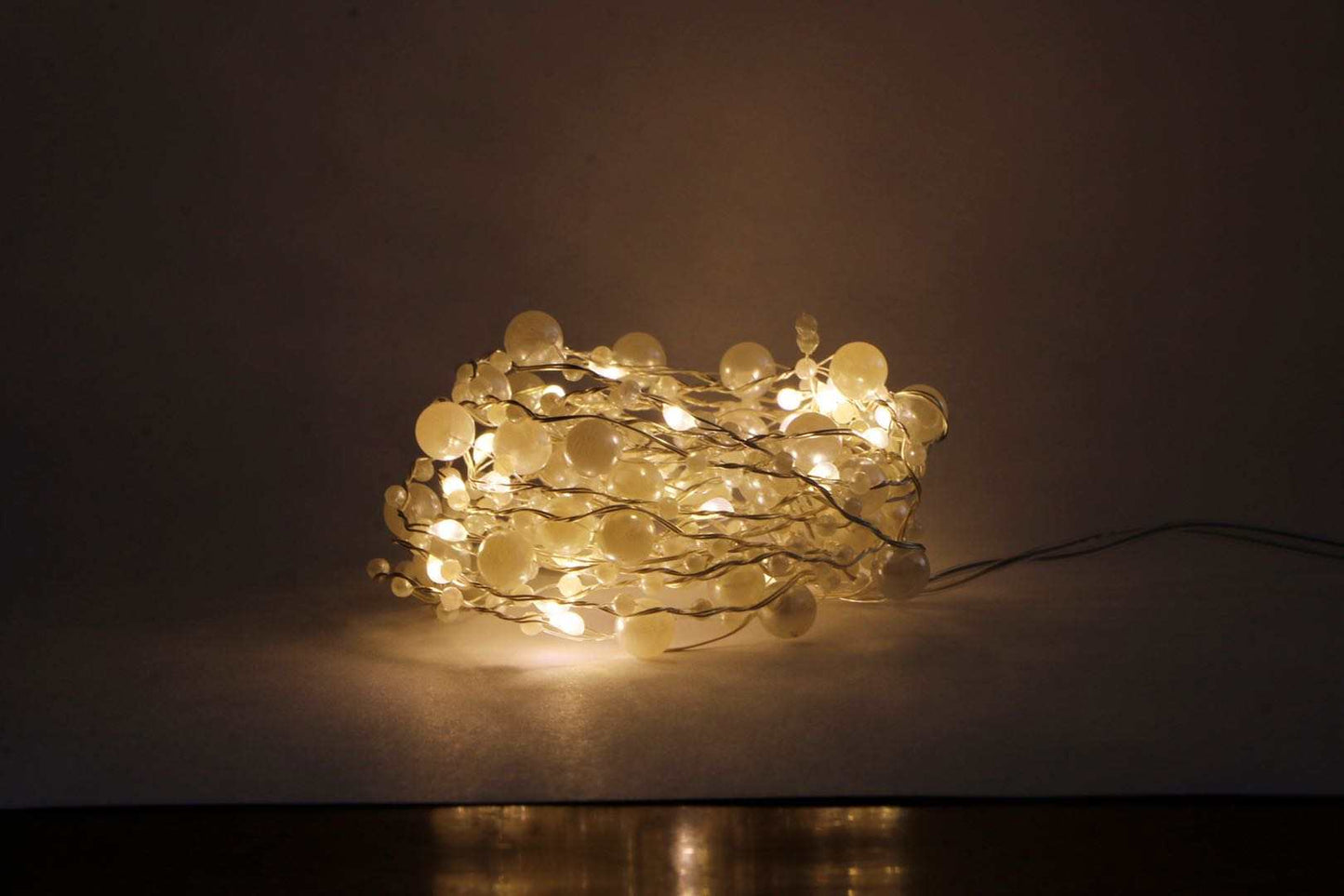 Fairy Lights with Pearls | White | Red - Decor (Photo 8)