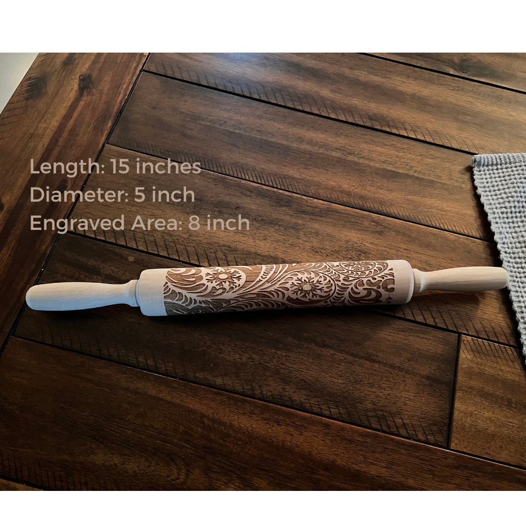 Engraved Rolling Pin - Baking Tool