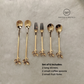 Gold spoon stirrer set - Leaf