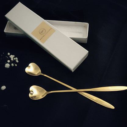 Spoon Stirrers - Heart - Gold SS
