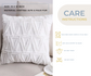 Wool & Fur Cushion Cover - White - 18x18 inch